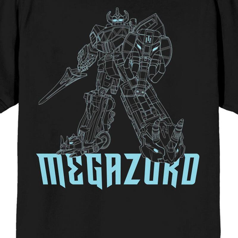 【送料無料】 ライセンス キャラクター メンズ Tシャツ トップス Men's Power Rangers Megazord Graphic Tee Black