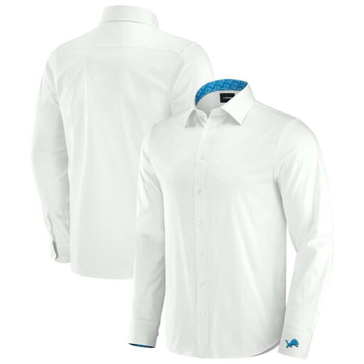 【送料無料】 アンブランデッド メンズ Tシャツ トップス Men's J. Palmer White Detroit Lions Man-In-Motion Long Sleeve Button-Up Dress Shirt Lns White 【送料無料】 アンブランデッド メンズ Tシャツ トップス Men's J. Palmer White Detroit Lions Man-In-Motion Long Sleeve Button-Up Dress Shirt Lns White