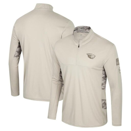 【送料無料】 コロシアム メンズ Tシャツ トップス Men's Colosseum Natural Oregon State Beavers OHT Military Appreciation Quarter-Zip Jacket Ors Beige 【送料無料】 コロシアム メンズ Tシャツ トップス Men's Colosseum Natural Oregon State Beavers OHT Military Appreciation Quarter-Zip Jacket Ors Beige