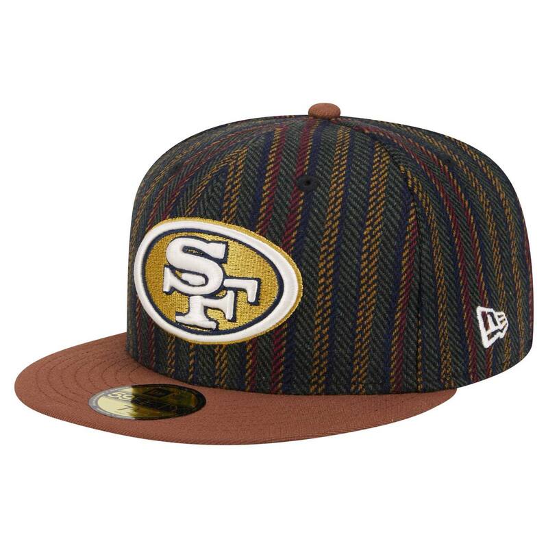 【送料無料】 ニューエラ メンズ 帽子 アクセサリー Men's New Era San Francisco 49ers Vintage Herringbone 59FIFTY Fitted Hat 49r Brown