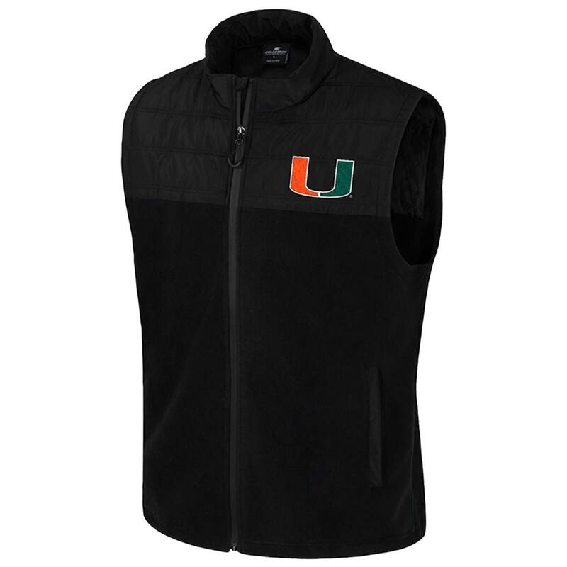【送料無料】 コロシアム メンズ ジャケット・ブルゾン アウター Men's Colosseum Black Miami Hurricanes Block The Sun Full-Zip Vest Mia Black
