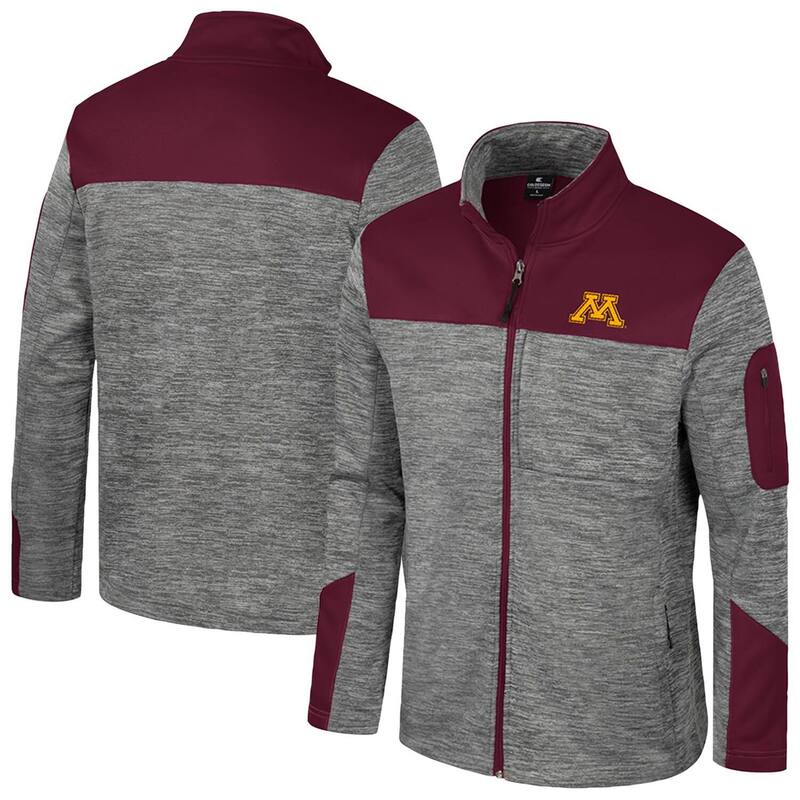 【送料無料】 コロシアム メンズ ジャケット・ブルゾン アウター Men's Colosseum Gray/Maroon Minnesota Golden Gophers Guard Full-Zip Jacket Min Grey