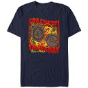 【送料無料】 ライセンス キャラクター メンズ Tシャツ トップス Men's Rick And Morty Spaghetti Thursday Graphic Tee Navy