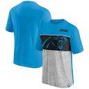 【送料無料】 ファナティクス メンズ Tシャツ トップス Men's Fanatics Blue Carolina Panthers Colorblock T-Shirt Pth Blue