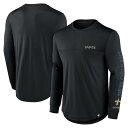 【送料無料】 ファナティクス メンズ Tシャツ トップス Men's Fanatics Black New Orleans Saints Blackout Long Sleeve T-Shirt Snt Black