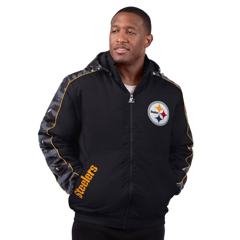 ̵   㥱åȡ֥륾  Men's Starter Black Pittsburgh Steele...