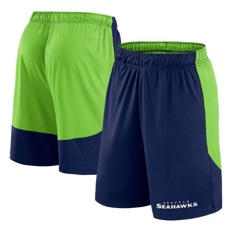 【送料無料】 ファナティクス メンズ ハーフパンツ・ショーツ ボトムス Men's Fanatics College Navy/Neon Green Seattle Seahawks Launch Polyester Shorts Sea Multi