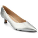 【送料無料】 ジュルネ コレクション レディース パンプス シューズ Journee Collection Pammie Medium and Wide Width Women's Slip-On Kitten Heel Pumps Silver(4)