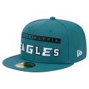 【送料無料】 ニューエラ メンズ 帽子 アクセサリー Men's New Era Midnight Green Philadelphia Eagles Ransom 59FIFTY Fitted Hat Eag Green