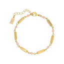 【送料無料】 1928 レディース ブレスレット・バングル・アンクレット アクセサリー 1928 Gold Tone Crystal Tube Bead Bra...