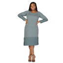 【送料無料】 24セブンコンフォート レディース ワンピース トップス Plus Size 24Seven Comfort Apparel Ribbed Kni...