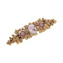 【送料無料】 1928 レディース ヘアアクセサリー アクセサリー 1928 Gold Tone Pink & Flower Stone Hair Barret...