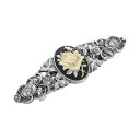 【送料無料】 1928 レディース ヘアアクセサリー アクセサリー 1928 Silver Tone Black & White Flower Cameo Ha...