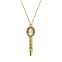 【送料無料】 1928 レディース ネックレス・チョーカー・ペンダントトップ アクセサリー 1928 Gold Tone Whistle Cameo Penda...
