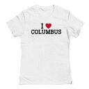 【送料無料】 アンブランデッド レディース Tシャツ トップス Junior's I Heart Columbus Graphic Tee White(4)