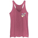 【送料無料】 ライセンス キャラクター レディース Tシャツ トップス Juniors' Pokemon Pikachu Grapes Racerback Tank Top Pink Heather