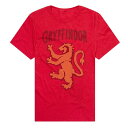 【送料無料】 ライセンス キャラクター メンズ Tシャツ トップス Men's Character Harry Potter Gryffindor Lion Sigil Graphic Tee Red