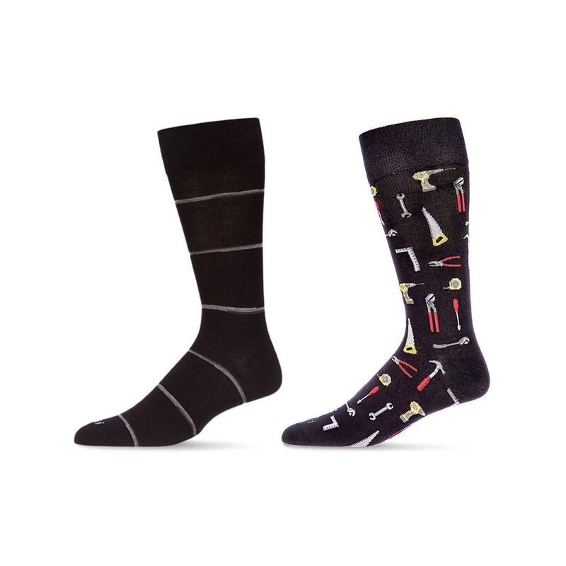 ̵ ⥤    Men's 2 Pair Pack Novelty Profession Crew So...