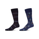 【送料無料】 メモイ メンズ 靴下 アンダーウェア Men's 2 Pair Pack Novelty Sport Crew Socks Blue
