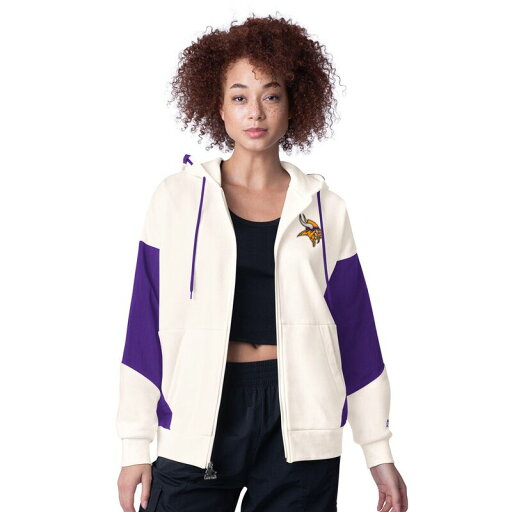 【送料無料】 スターター レディース ジャケット・ブルゾン アウター Women's Starter White Minnesota Vikings Scrimmage Full-Zip Hoodie Mvk White 【送料無料】 スターター レディース ジャケット・ブルゾン アウター Women's Starter White Minnesota Vikings Scrimmage Full-Zip Hoodie Mvk White