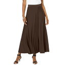 【送料無料】 ロアマンズ レディース スカート ボトムス Roaman's Women's Plus Size Ultrasmooth Fabric Maxi Skirt Chocolate