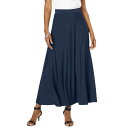 【送料無料】 ロアマンズ レディース スカート ボトムス Roaman's Women's Plus Size Ultrasmooth Fabric Maxi Skirt Navy