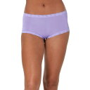 【送料無料】 メイデンフォーム レディース パンツ アンダーウェア Maidenform One Fab Fit Microfiber Boyshort Underwear with Lace 40760 Salty Purple(4)