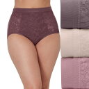 【送料無料】 バリ レディース パンツ アンダーウェア Women's Bali 3-Pack Breathe Lace High Waist Briefs D...
