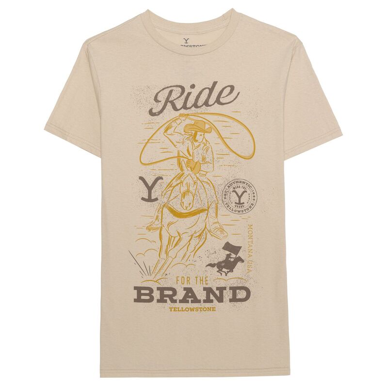 ReVida ŷԾŹ㤨̵֡ 饤 饯  T ȥåץ Men's Yellowstone Ride For The Brand Graphic Tee PuttyפβǤʤ4,980ߤˤʤޤ