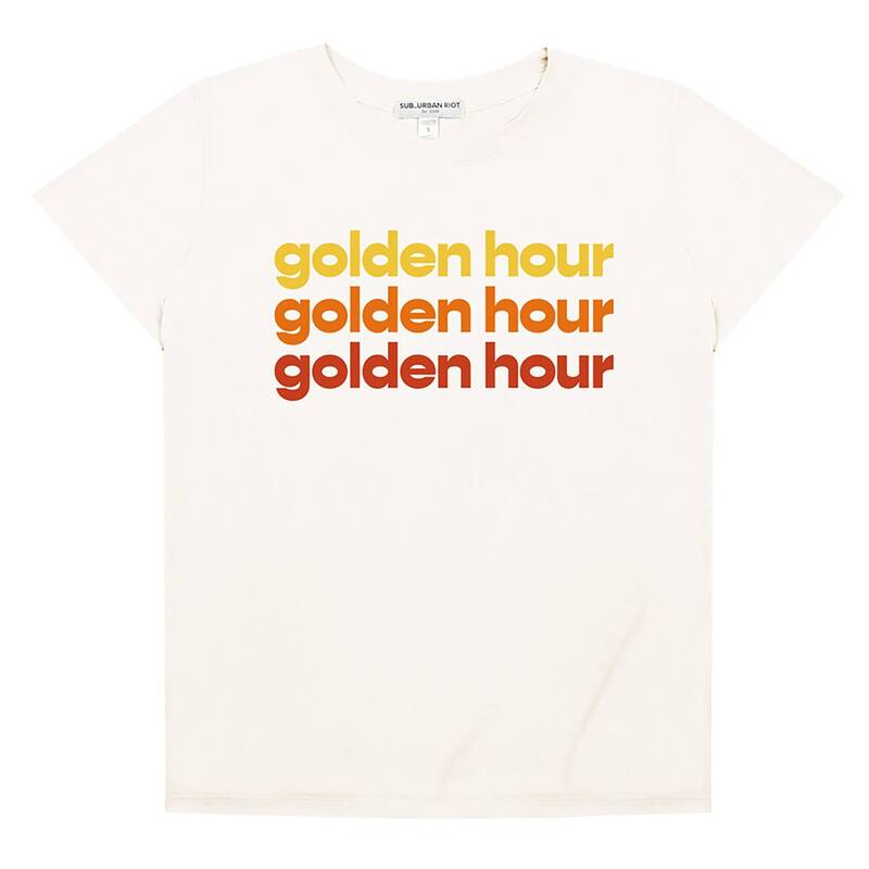 【送料無料】 アンブランデッド レディース Tシャツ トップス Women's Suburban Riot Golden Hour Loose Fit Graphic Tee Antique White