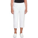 【送料無料】 アルフレッド ダナー レディース カジュアルパンツ ボトムス Women's Alfred Dunner Denim Fringe Capri Pants White