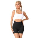 【送料無料】 アレグラ ケー レディース カジュアルパンツ ボトムス Women's Tummy Slimmer Ribbed High Waist Control Panties Hip Lifter Sport Shaper Shorts Black(4)
