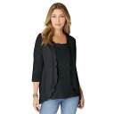 【送料無料】 ロアマンズ レディース ニット・セーター アウター Roaman's Women's Plus Size Scalloped Cardigan A...