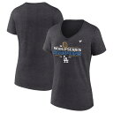 【送料無料】 ファナティクス レディース Tシャツ トップス Women's Fanatics Heather Charcoal Los Angeles Dod...