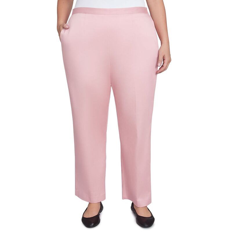 【送料無料】 アルフレッド ダナー レディース カジュアルパンツ ボトムス Plus Size Alfred Dunner Sateen Woven Medium Length Pants Rose