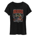【送料無料】 マーベル レディース Tシャツ トップス Women's Marvel Avengers Vintage Band Graphic Tee Black