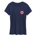 【送料無料】 マーベル レディース Tシャツ トップス Women's Marvel Captain America: Brave New World Capt...