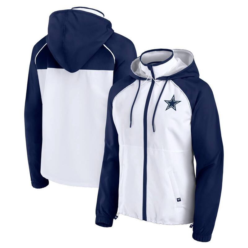 【送料無料】 ファナティクス レディース ジャケット・ブルゾン アウター Women's Fanatics White Dallas Cowboys Full-Zip Anorak Hoodie Jacket Cow White