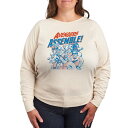 【送料無料】 マーベル レディース Tシャツ トップス Plus Size Marvel Avengers Assemble Group French Terry Long Sleeve Tee Beige