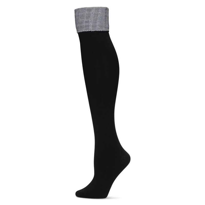 ̵ ⥤ ǥ   Donegal Cuffed Fleece Knee High Socks Blac...