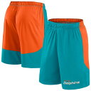 【送料無料】 ファナティクス メンズ ハーフパンツ・ショーツ ボトムス Men's Fanatics Aqua/Orange Miami Dolphins Big & Tall Launch Shorts Dol Turq A