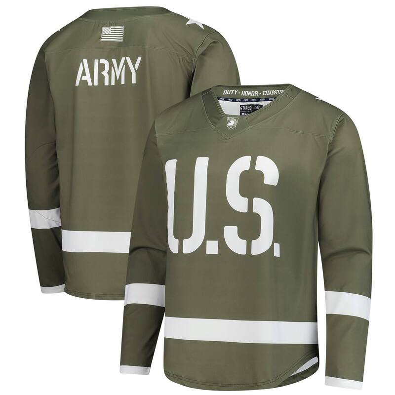 アンブランデッド メンズ トップス Tシャツ ジャージー Unbranded Men's Olive Army Blacknights Replica Hockey Jersey Nc2 Multi マルチカラー
