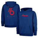 【送料無料】 フォーティセブンブランド メンズ Tシャツ トップス Men's '47 Royal Philadelphia 76ers 2024/25 City Edition Double Crossover Foundation Pullover Hoodie 76r Blue