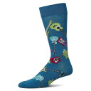 【送料無料】 メモイ メンズ 靴下 アンダーウェア Men's Guitars Rayon Crew Socks Celestial