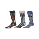 【送料無料】 メモイ メンズ 靴下 アンダーウェア Men's 3 Pair Pack Novelty Pet Lovers Crew Socks Black ...
