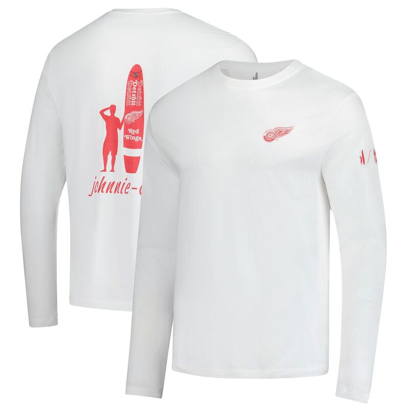 ジョニー オー メンズ トップス Tシャツ Men's johnnie-O White Detroit Red Wings Adam Long Sleeve T-Shirt Rdwhite ホワイト