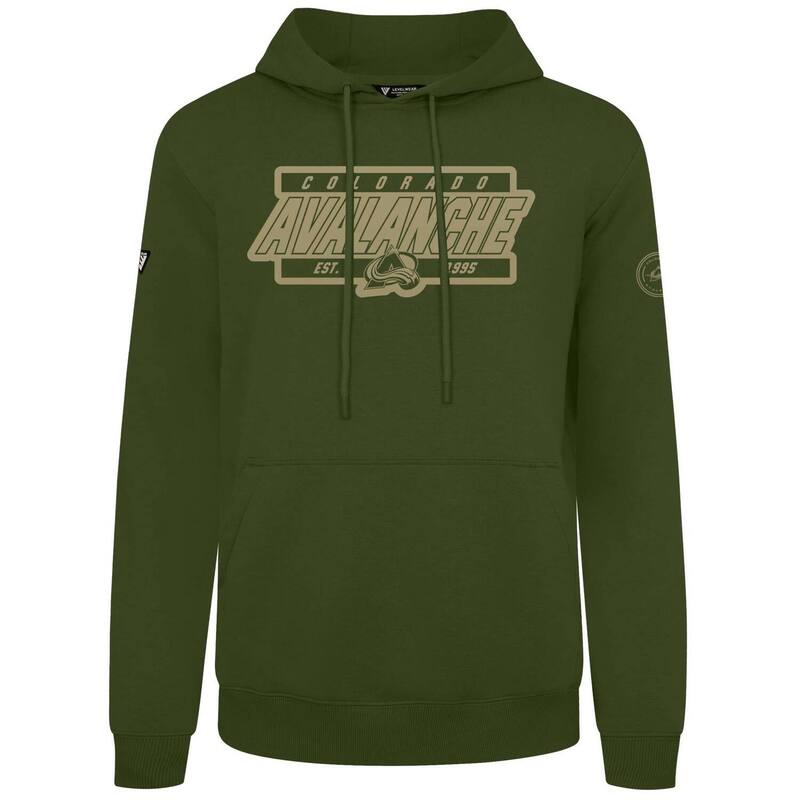 【送料無料】 レベルウェア メンズ Tシャツ トップス Men's Levelwear Olive Colorado Avalanche Podium Pullover Hoodie Ava Multi