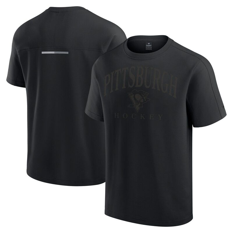 ̵ եʥƥ  T ȥåץ Men's Fanatics Black Pittsburgh Penguins ...