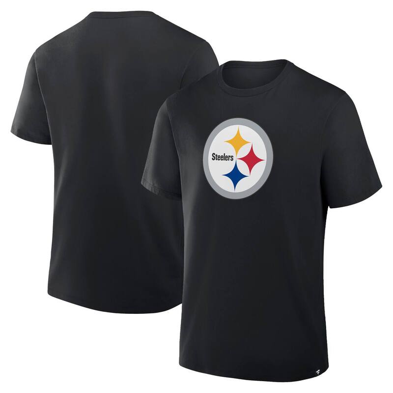 ̵ եʥƥ  T ȥåץ Men's Fanatics Black Pittsburgh Steelers ...
