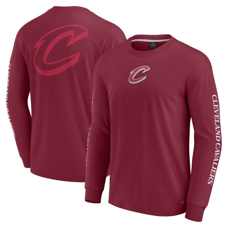 【送料無料】 ファナティクス メンズ Tシャツ トップス Men's Fanatics Wine Cleveland Cavaliers Elements Strive Long Sleeve T-Shirt Cav Multi